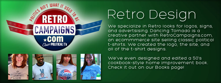 Dancing Tornado Design Retro Art